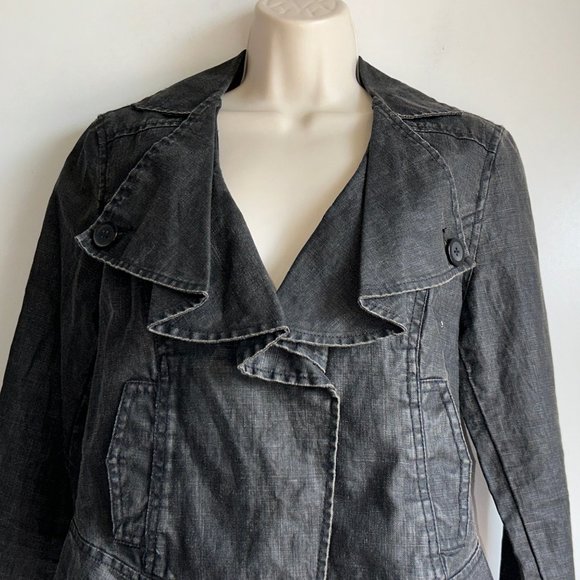 Cabi #901 Waxed Linen Moto Jacket Size Small - Picture 2 of 9